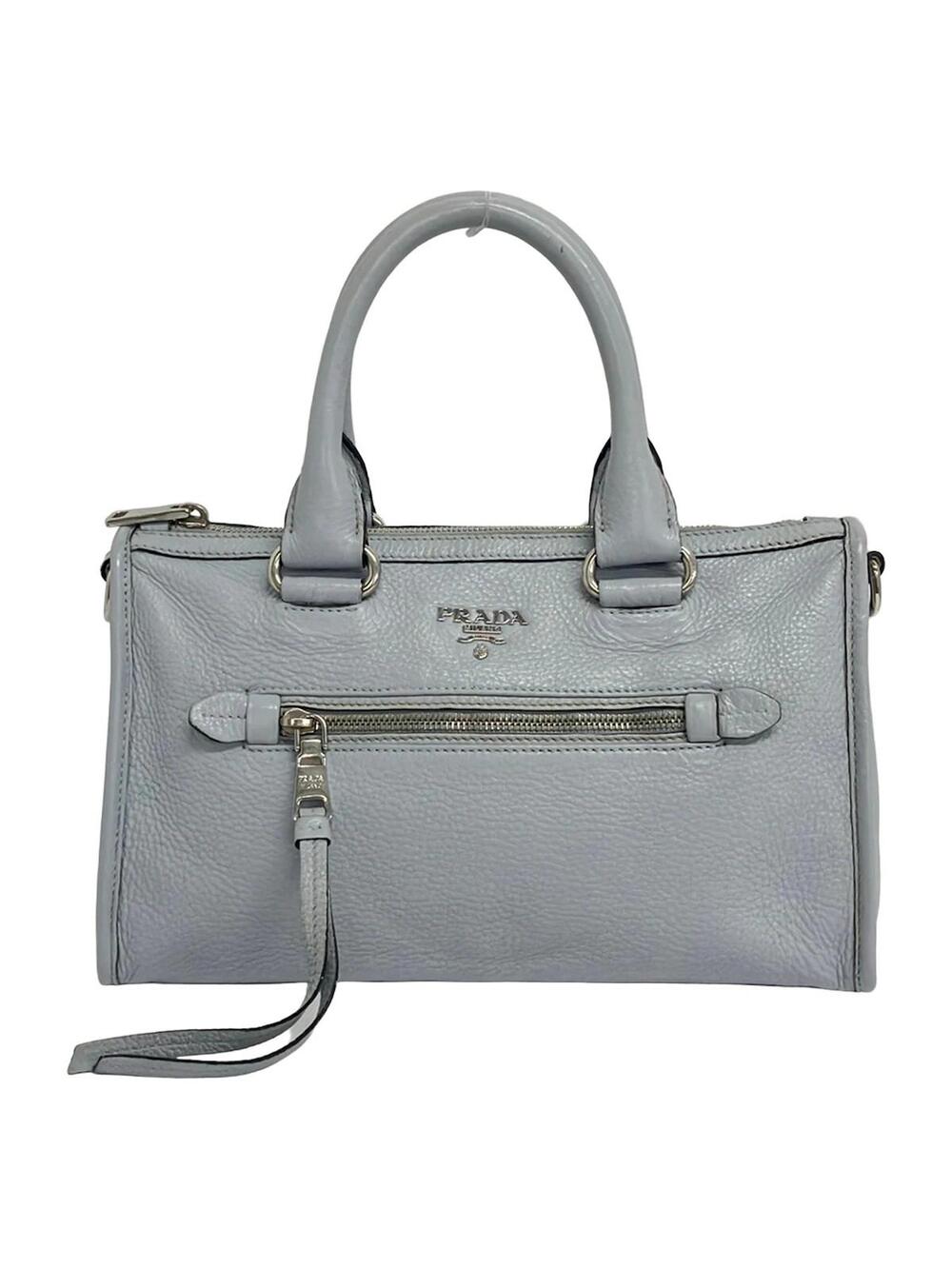 Prada Light Blue Leather Handbag #312824P60B
